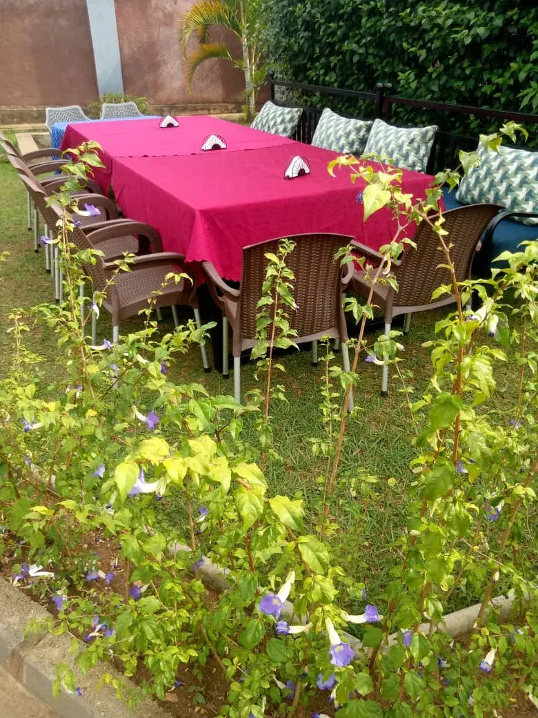 Outdoor dining setup